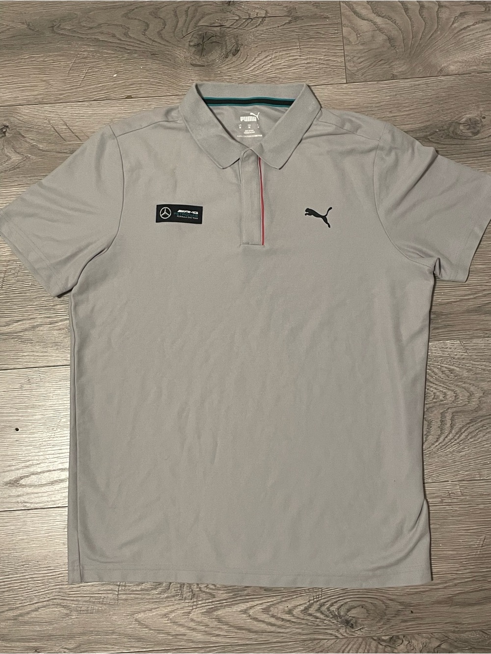 Puma X Mercedes Grey Polo short Sleeve shirt